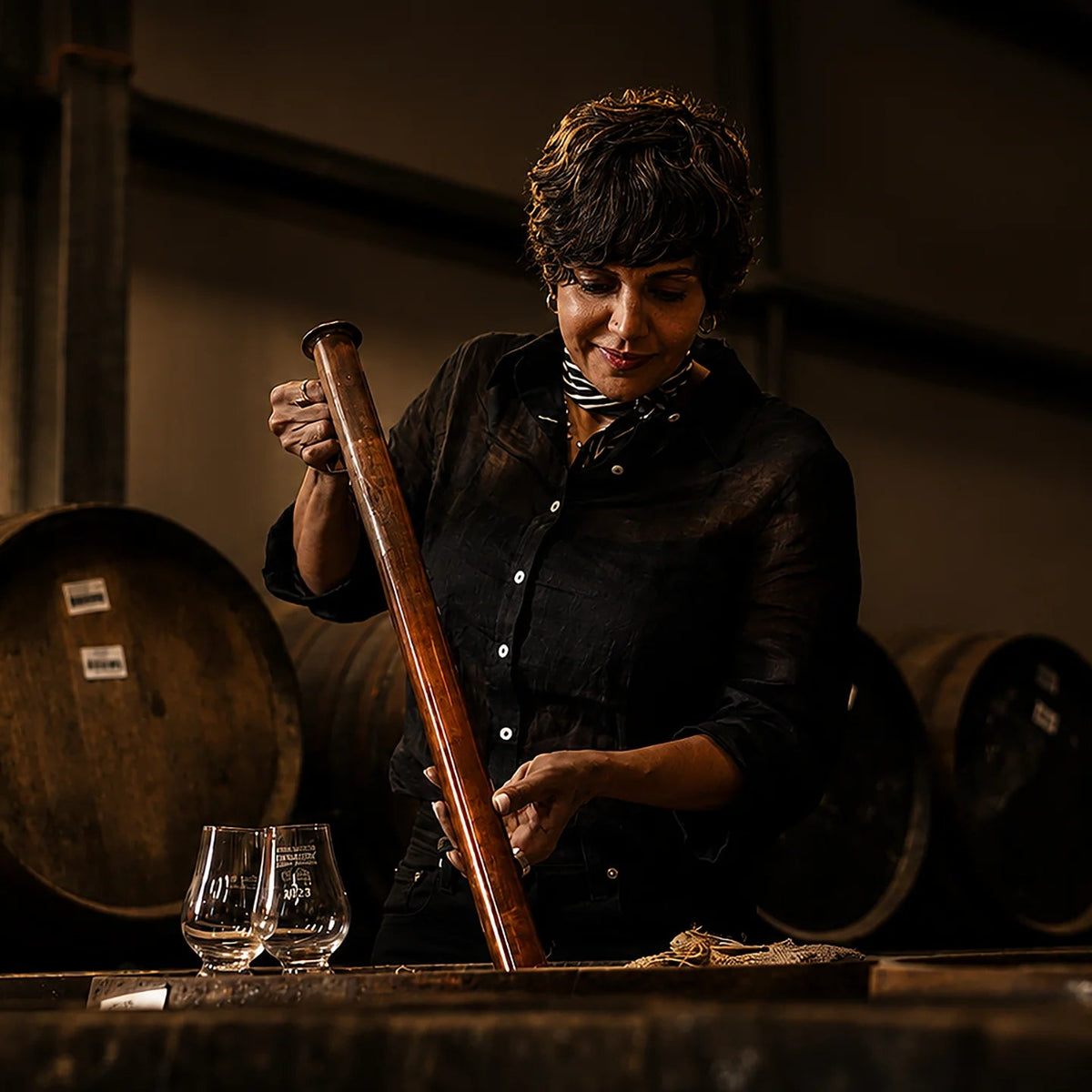 Sample whisky from the cak