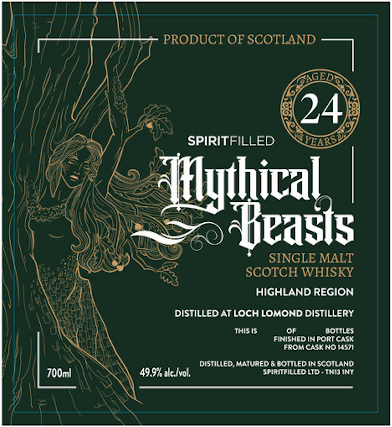 Mythical Beasts Loch Lomond 24 Year Old Whisky